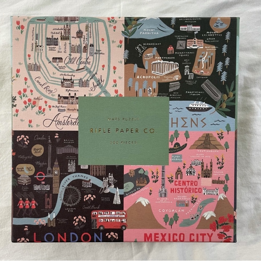 Rifle Paper Co Maps Puzzle